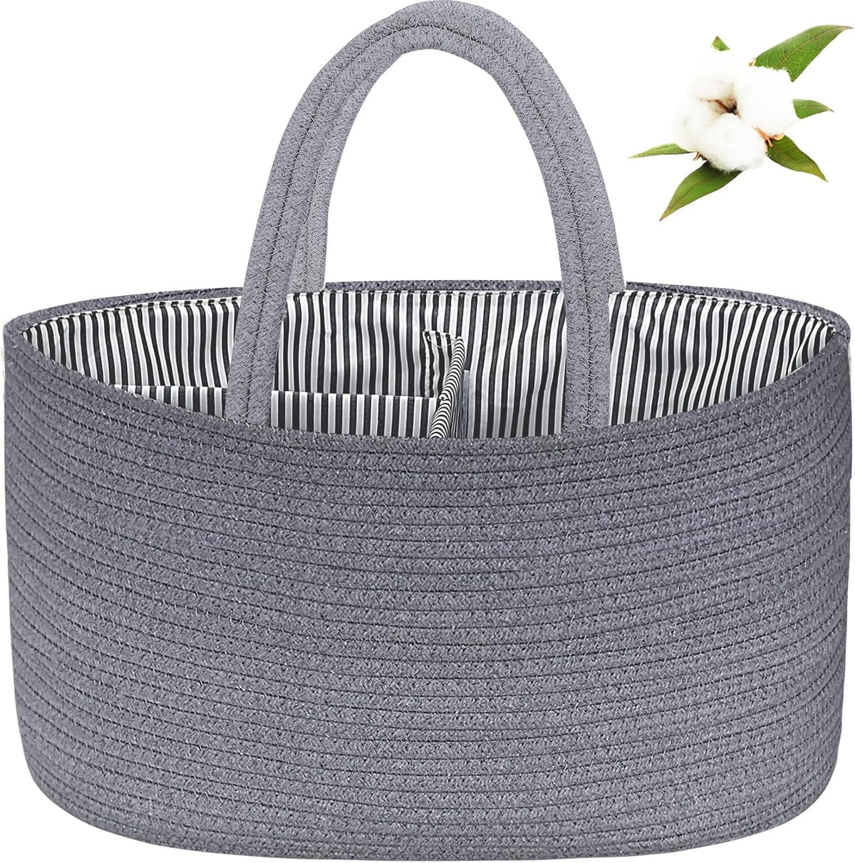 Baby Diaper Caddy Organizer | Portable Nursery Storage Basket