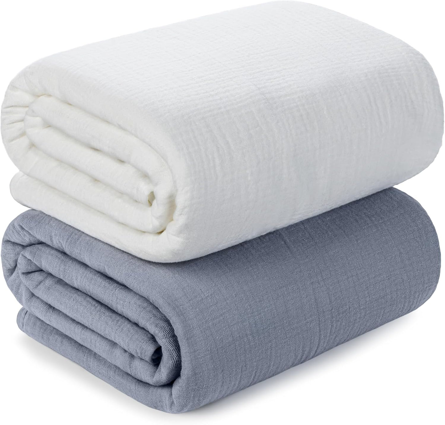 Muslin Swaddle Blankets 2-Pack | Soft & Breathable Baby Receiving Blankets