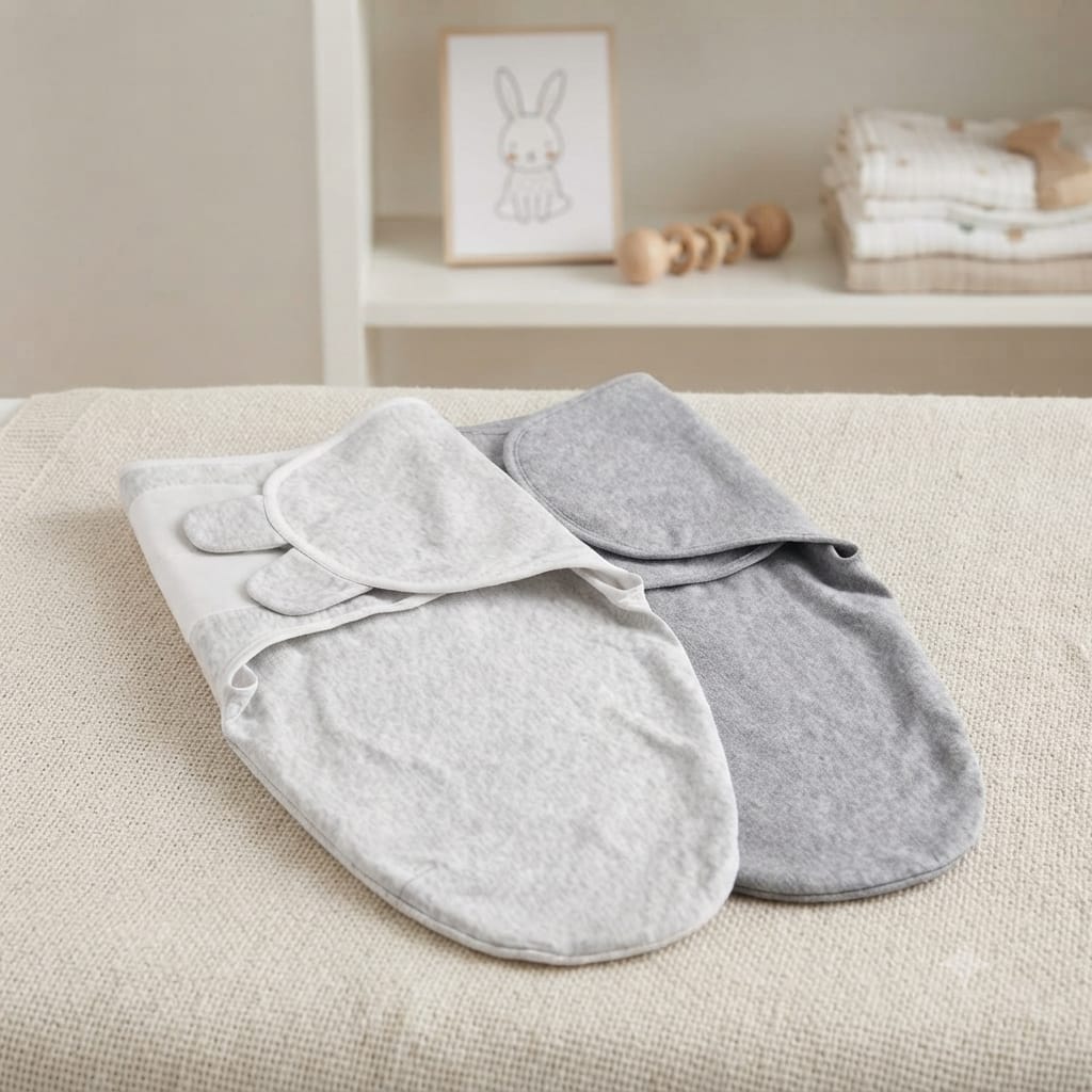 Organic Cotton Baby Swaddle Set (3-Pack) | Soft & Adjustable Newborn Wraps 0–3 Months