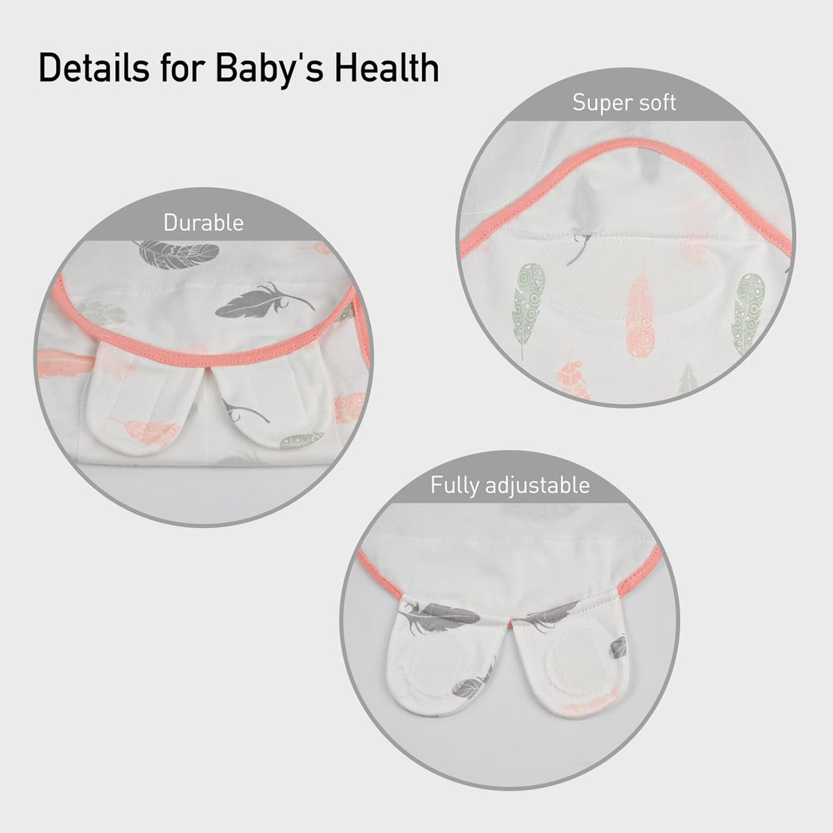 Organic Cotton Baby Swaddle Set (3-Pack) | Soft & Adjustable Newborn Wraps 0–3 Months