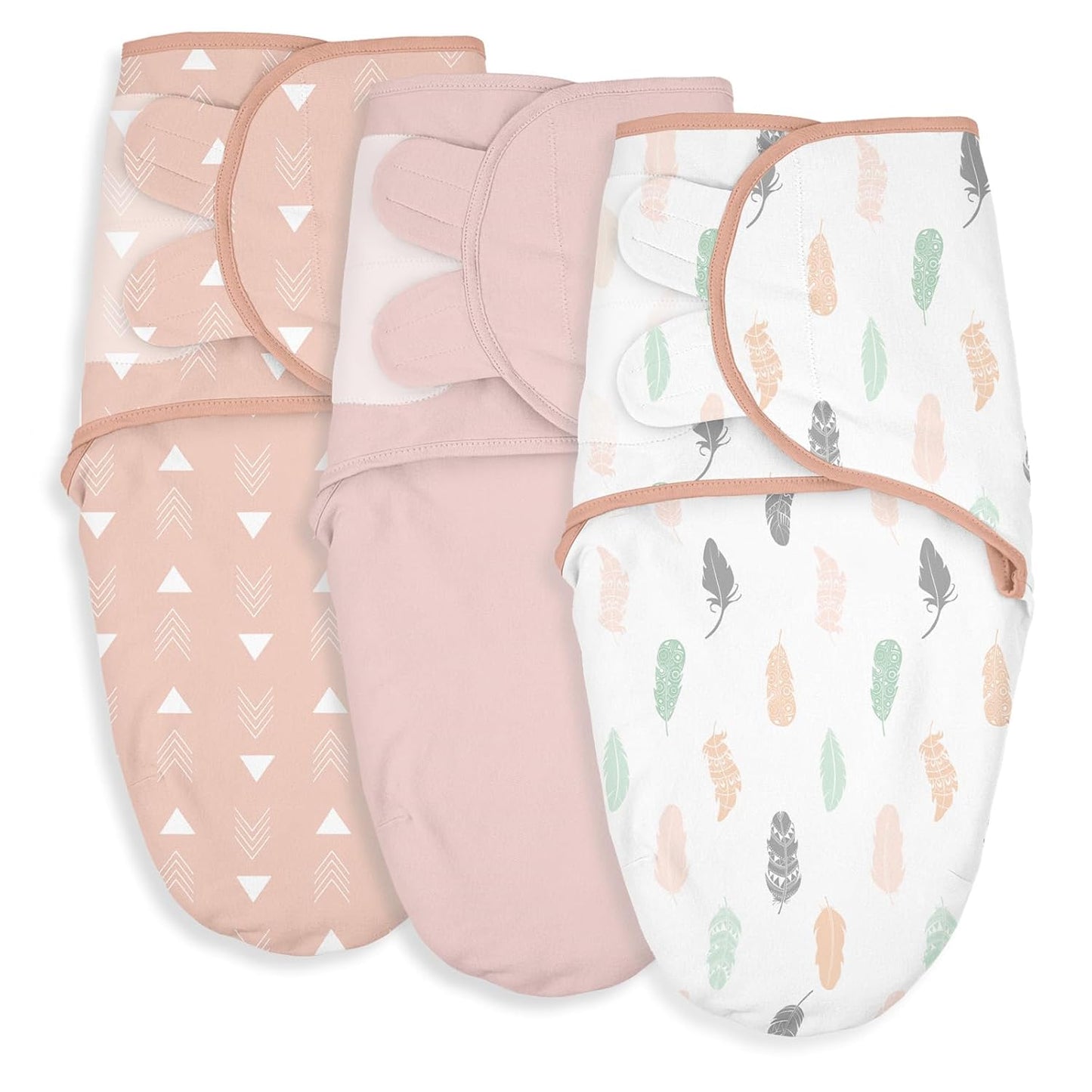 Organic Cotton Baby Swaddle Set (3-Pack) | Soft & Adjustable Newborn Wraps 0–3 Months