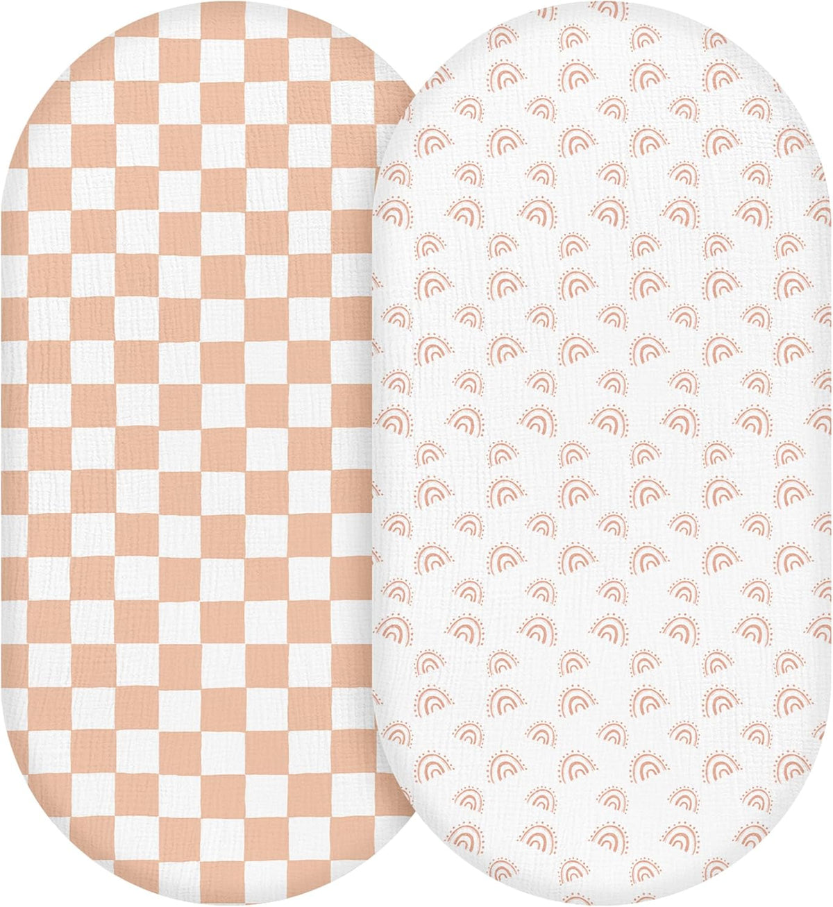 Muslin Bassinet Sheets 2-Pack | Ultra-Soft Breathable Cotton Fitted Sheets