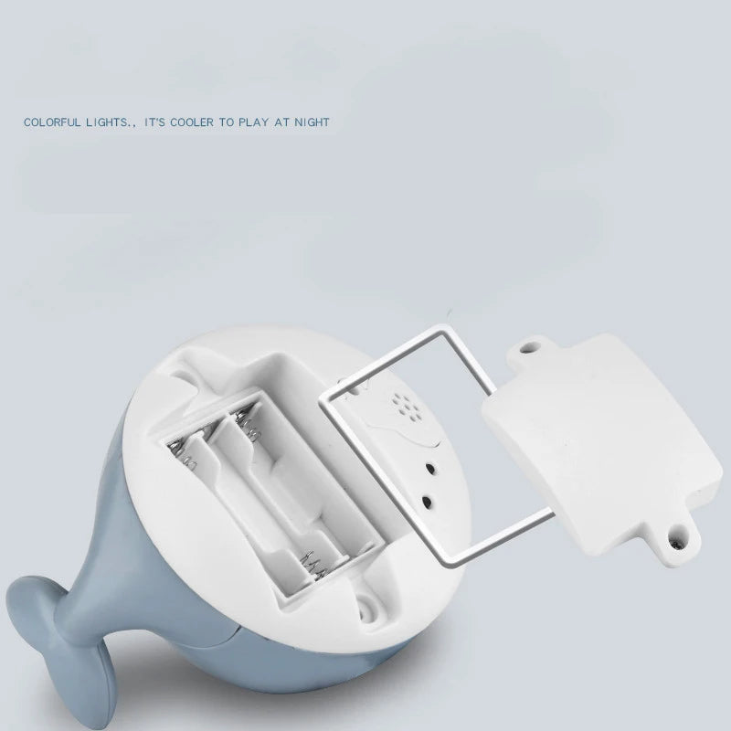 Electric Cartoon Whale Water Spraying Bath Toy - Fun & Flashing Baby Bath Experience