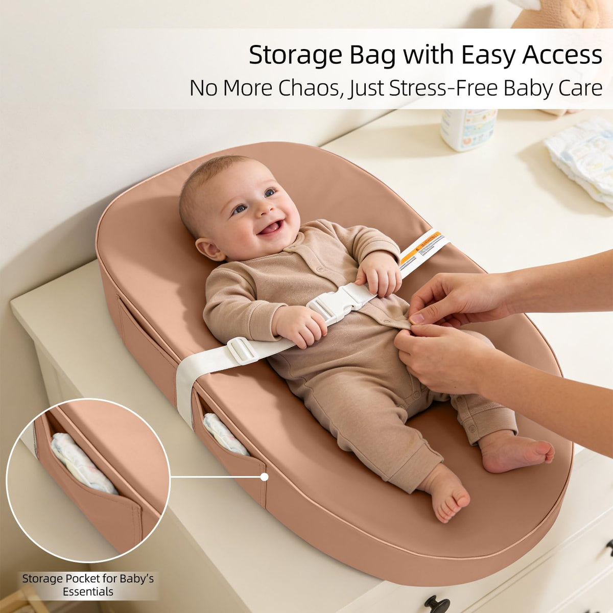 Waterproof Baby Changing Pad | Soft, Wipe-Clean Diaper Changing Mat