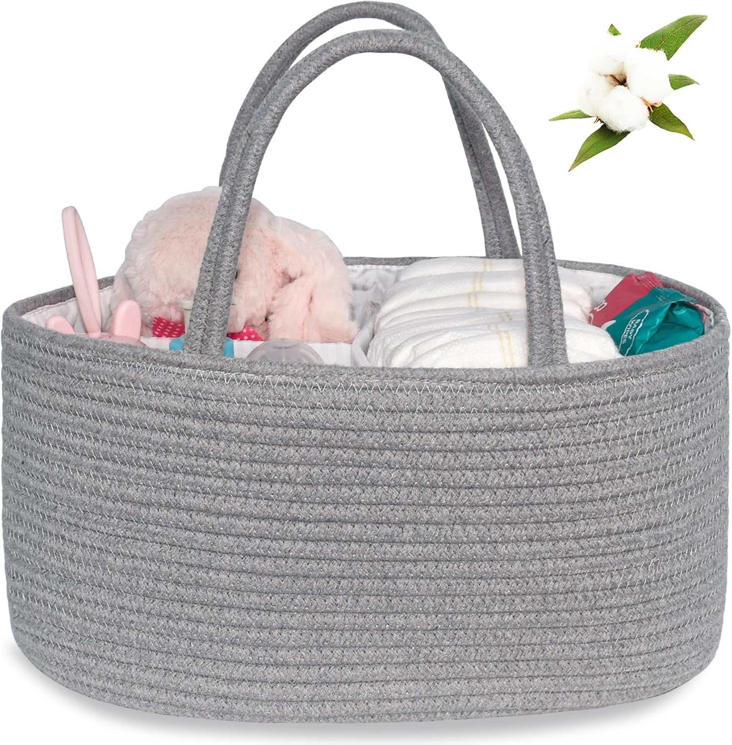 Baby Diaper Caddy Organizer | Portable Nursery Storage Basket