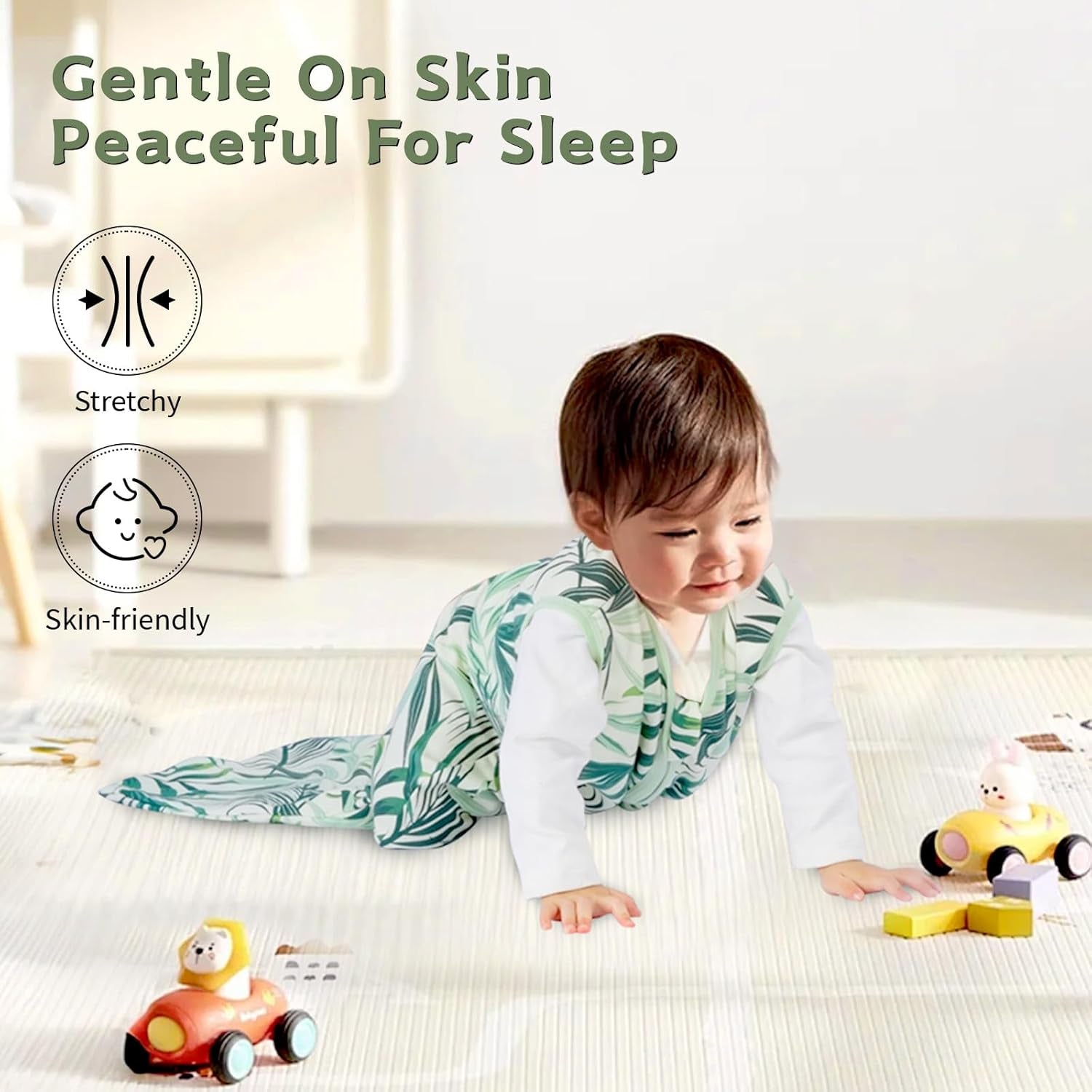 Baby Sleep Sack 0–6 Months (3-Pack) – 100% Cotton Lightweight Wearable Blanket with 2-Way Zipper