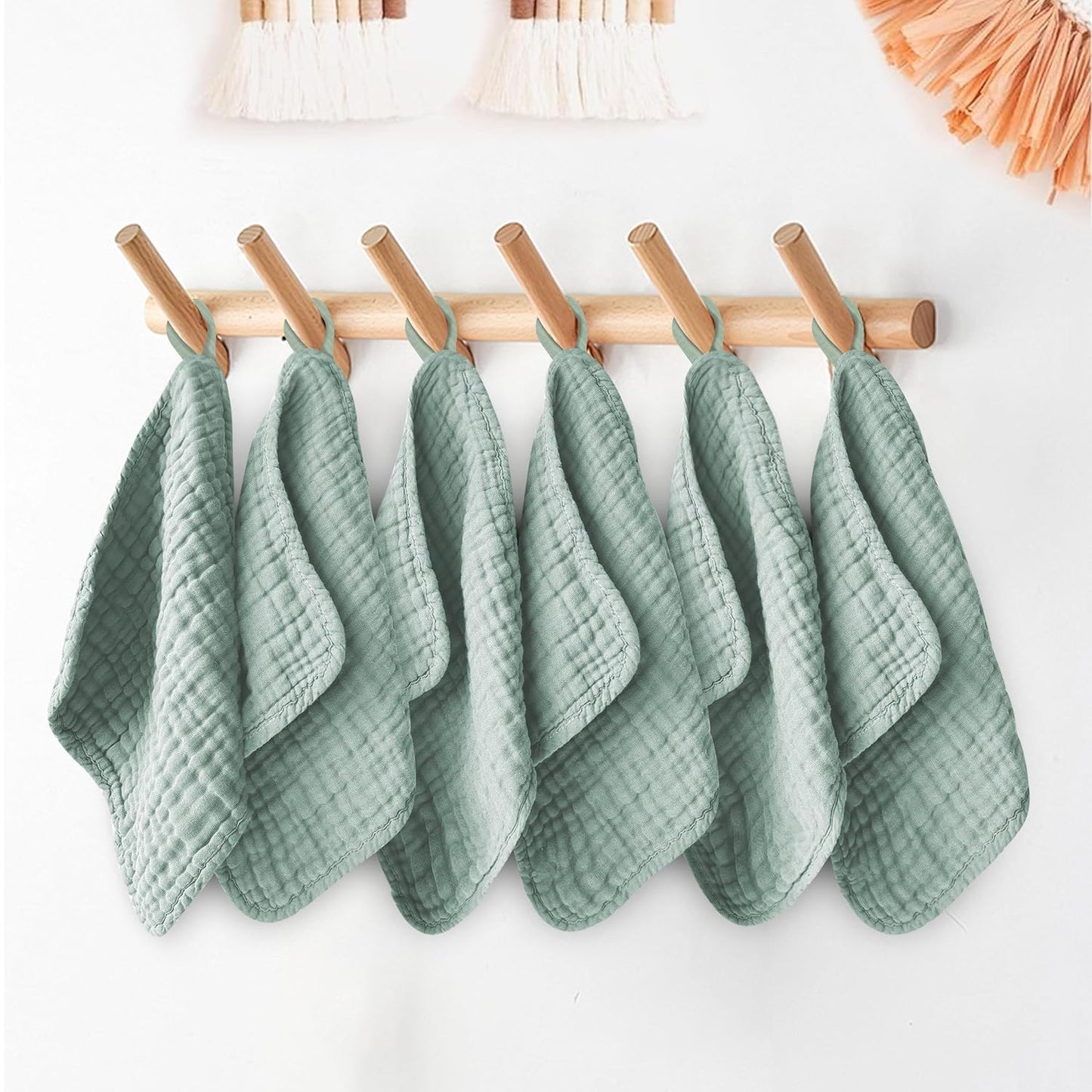 Muslin Baby Washcloths 12-Pack | Ultra-Soft Cotton Cloths for Everyday Care