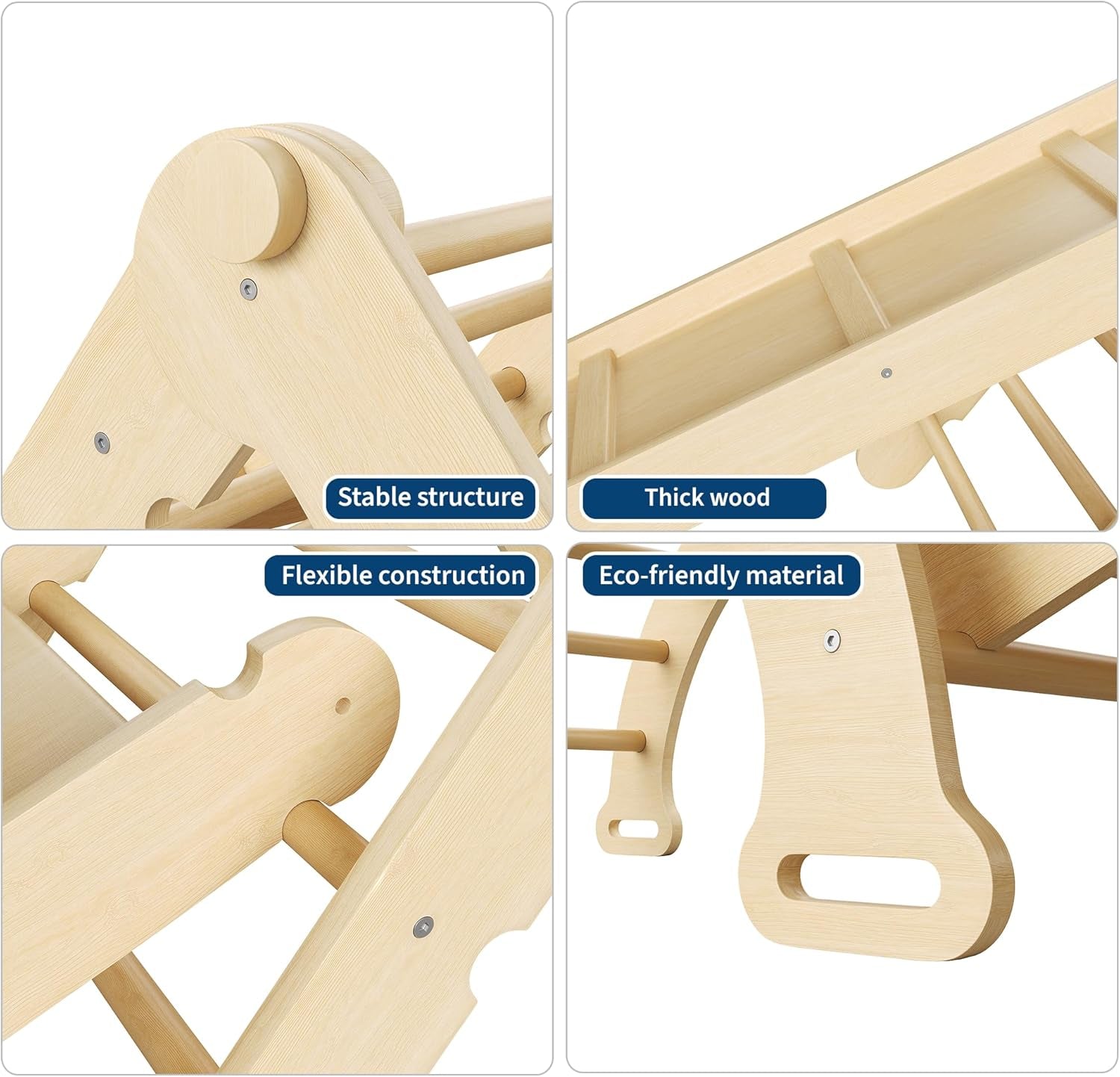 Wooden Climbing Adventure Set | Foldable Indoor Play Gym for Active Toddlers