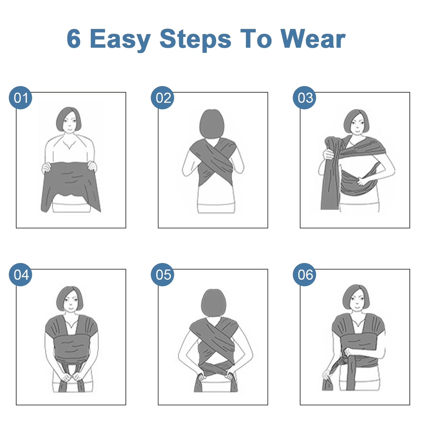 Baby Wrap Carrier | Soft & Breathable Hands-Free Baby Sling
