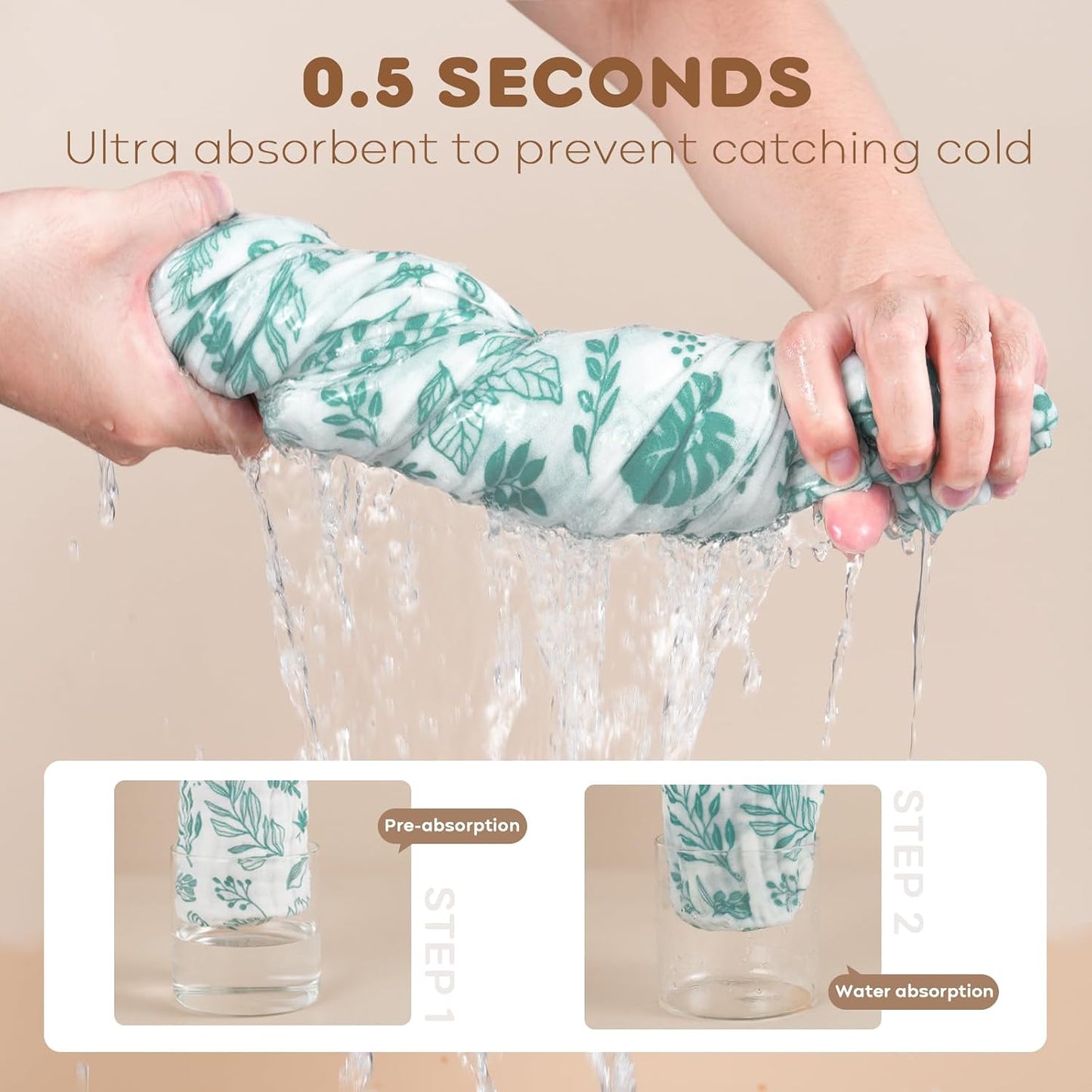 2 Pack Muslin Cotton Hooded Baby Towels 32x32" Soft Absorbent Bath Towels 🚚