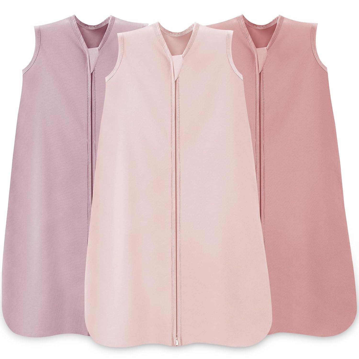 Baby Sleep Sack 0–6 Months (3-Pack) – 100% Cotton Lightweight Wearable Blanket with 2-Way Zipper