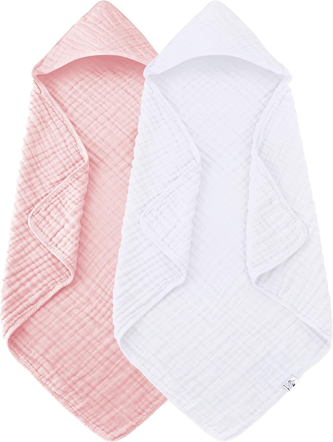 Hooded Baby Towels 2-Pack | Soft Muslin Cotton Bath Towels