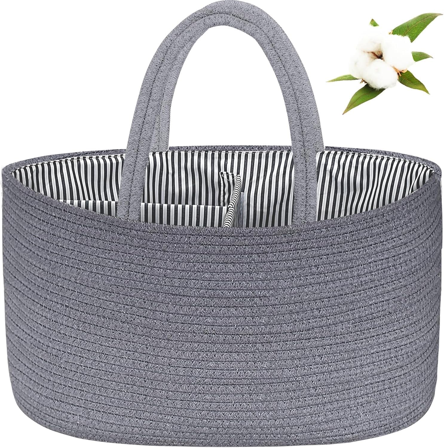 Baby Diaper Caddy Organizer | Portable Nursery Storage Basket