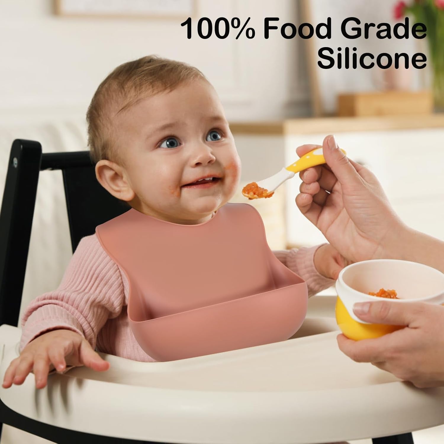 Silicone Baby Bibs (3-Pack) – Waterproof, BPA-Free, Adjustable Feeding Bibs for Babies & Toddlers 🍼