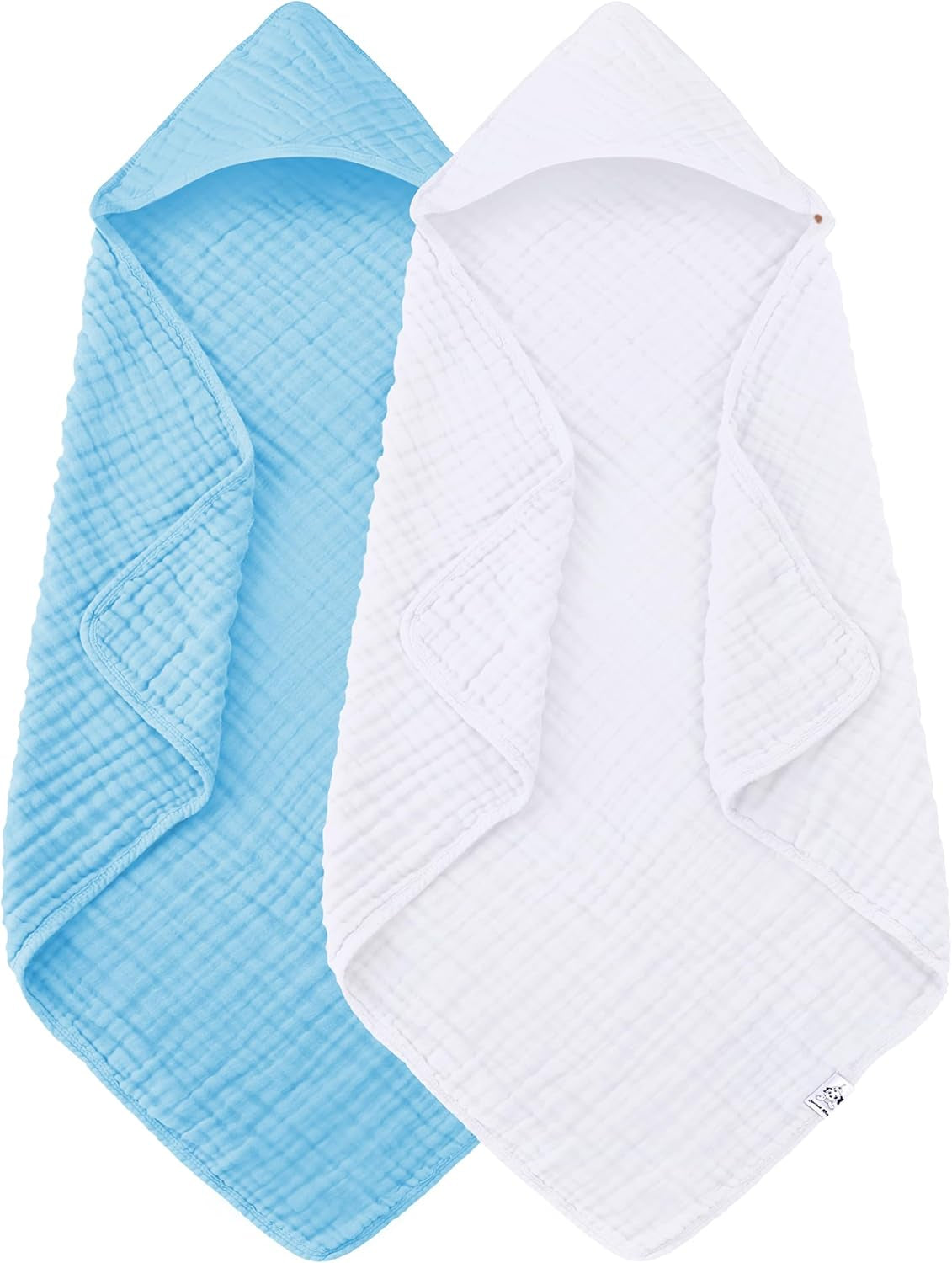 Hooded Baby Towels 2-Pack | Soft Muslin Cotton Bath Towels