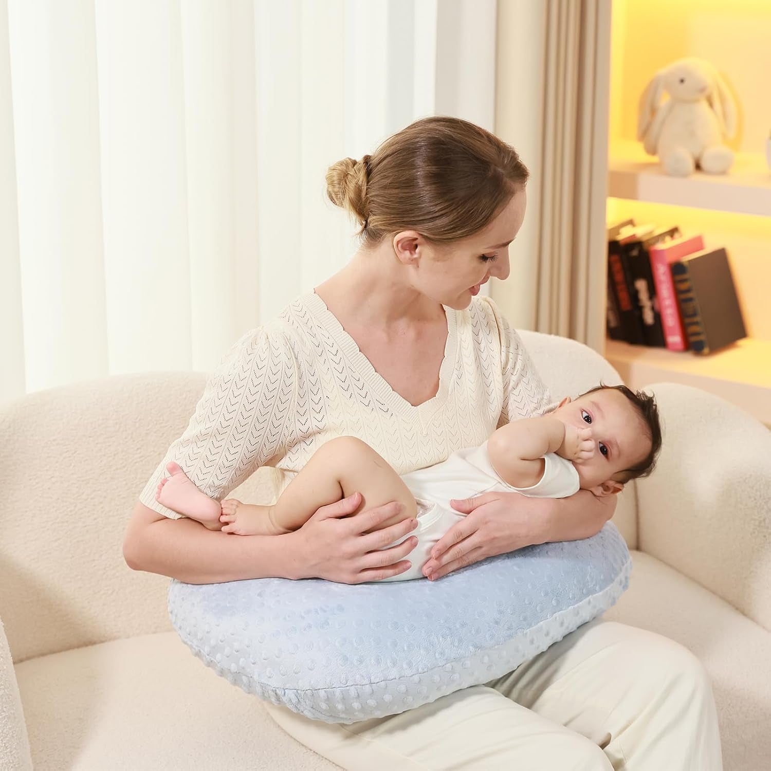 Nursing Pillow for Mom & Baby | Soft Multi-Use Feeding Support Cushion