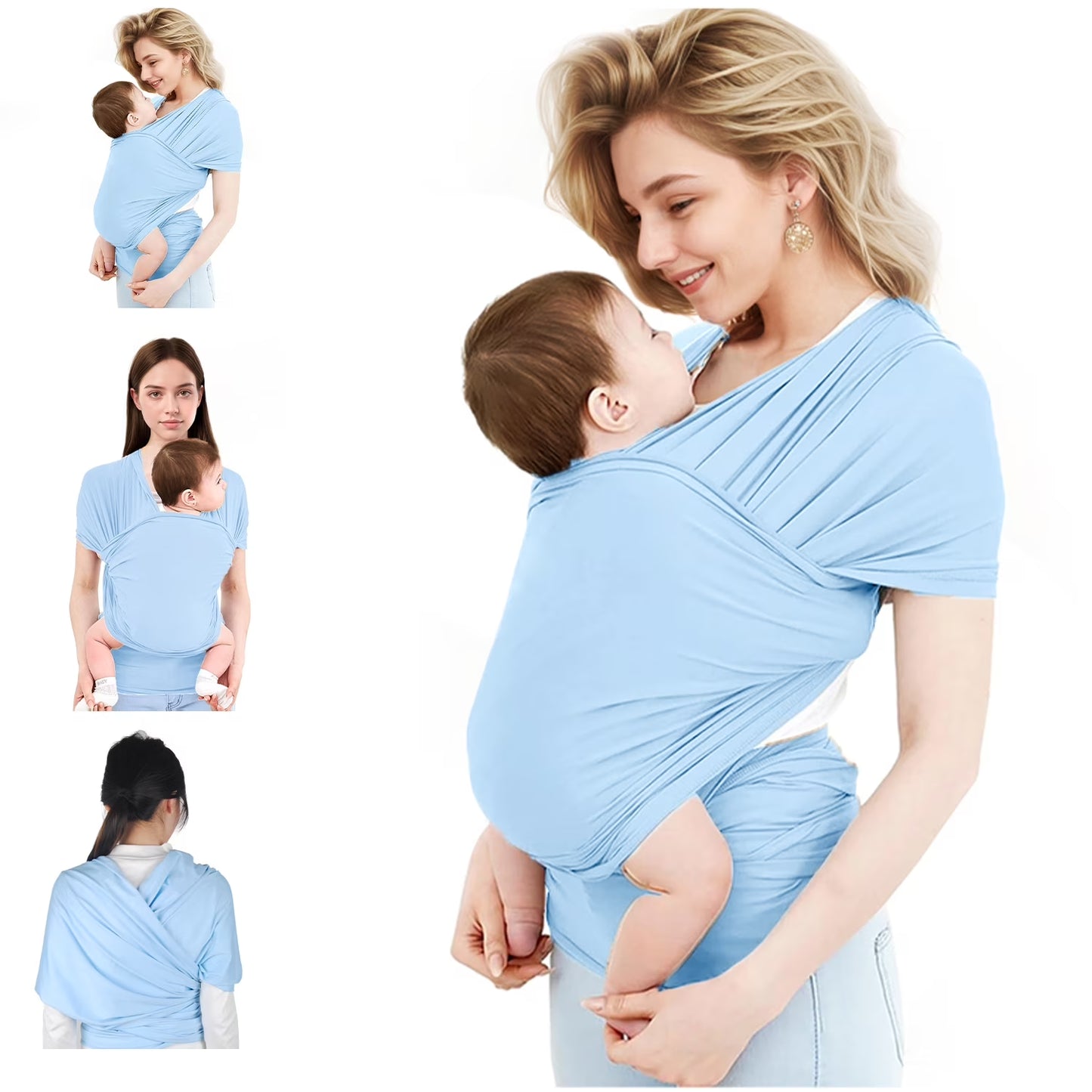 Baby Wrap Carrier | Soft & Breathable Hands-Free Baby Sling