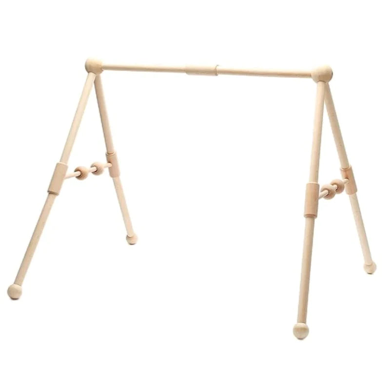 Engaging Play Gym Frame for Babies - Wooden Activity Set with Rattles & Crib Decor