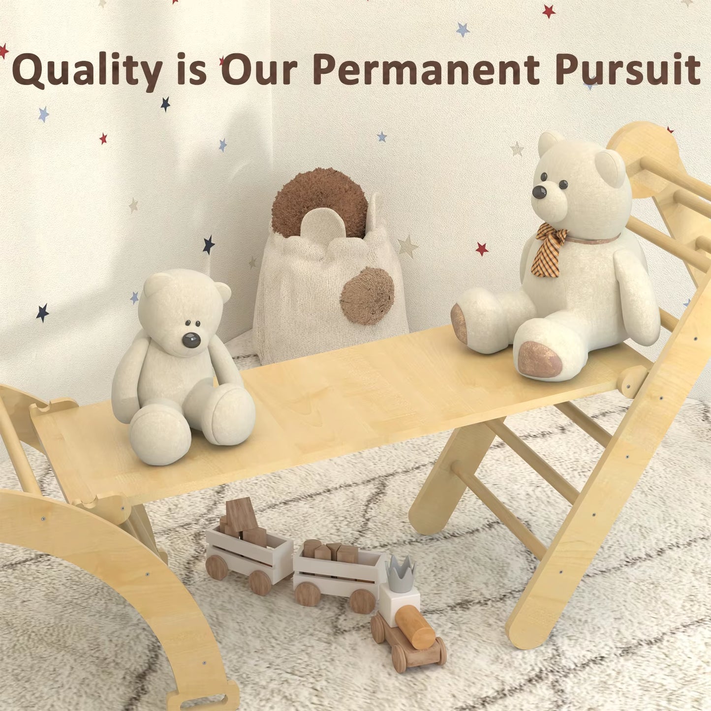 Ultimate 5-in-1 Pikler Triangle Set: Montessori Climbing Adventure for Toddlers 1-3