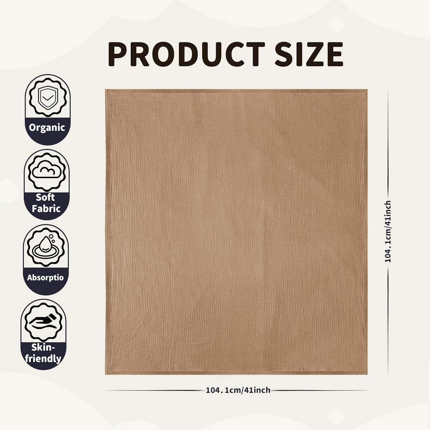 Muslin Swaddle Blankets 2-Pack | Soft & Breathable Baby Receiving Blankets