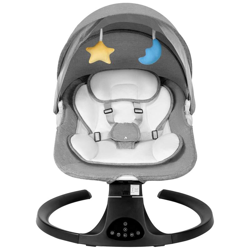 Comfort and Joy: Electric Baby Swing with 5 Soothing Speeds, 10 Lullabies, and Remote Control - Perfect for Infants!