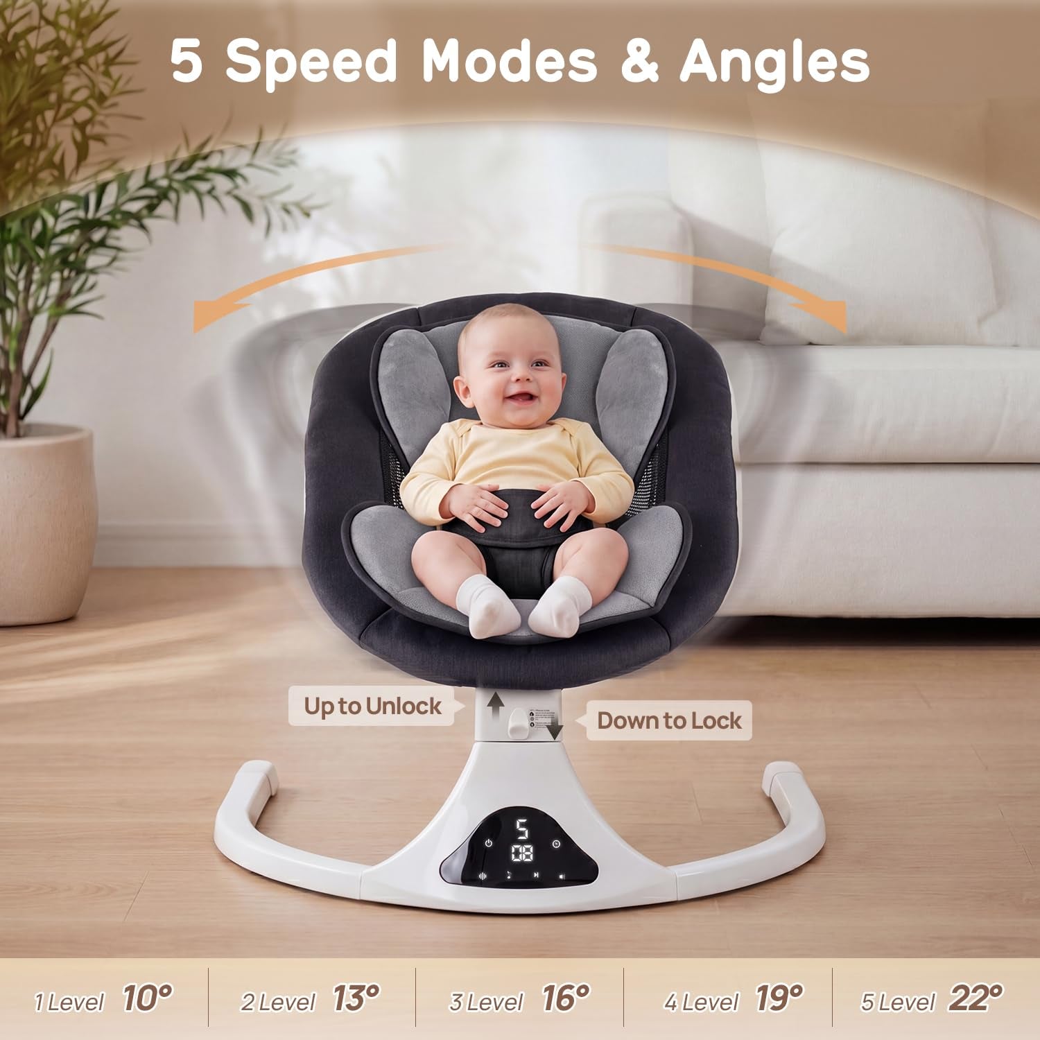 Electric Baby Swing | Portable Soothing Swing with Remote Control