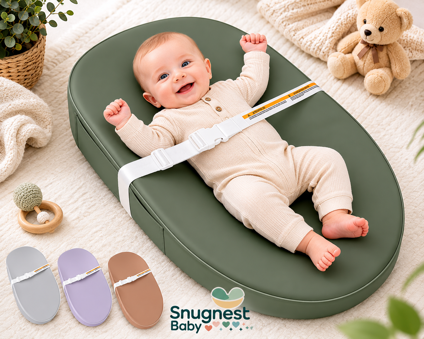 Waterproof Baby Changing Pad | Soft, Wipe-Clean Diaper Changing Mat