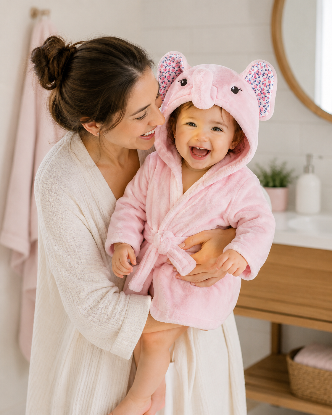 Plush Hooded Baby Bathrobe | Ultra-Soft Cozy Robe for Babies