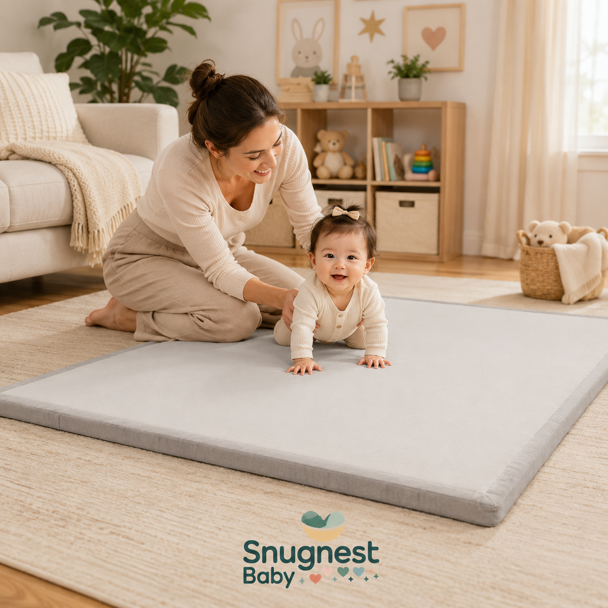 Ultra-Soft Baby Play Mat | Thick Cushioned Floor Mat for Play & Tummy Time