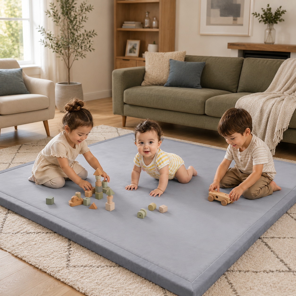 Ultra-Soft Baby Play Mat | Thick Cushioned Floor Mat for Play & Tummy Time