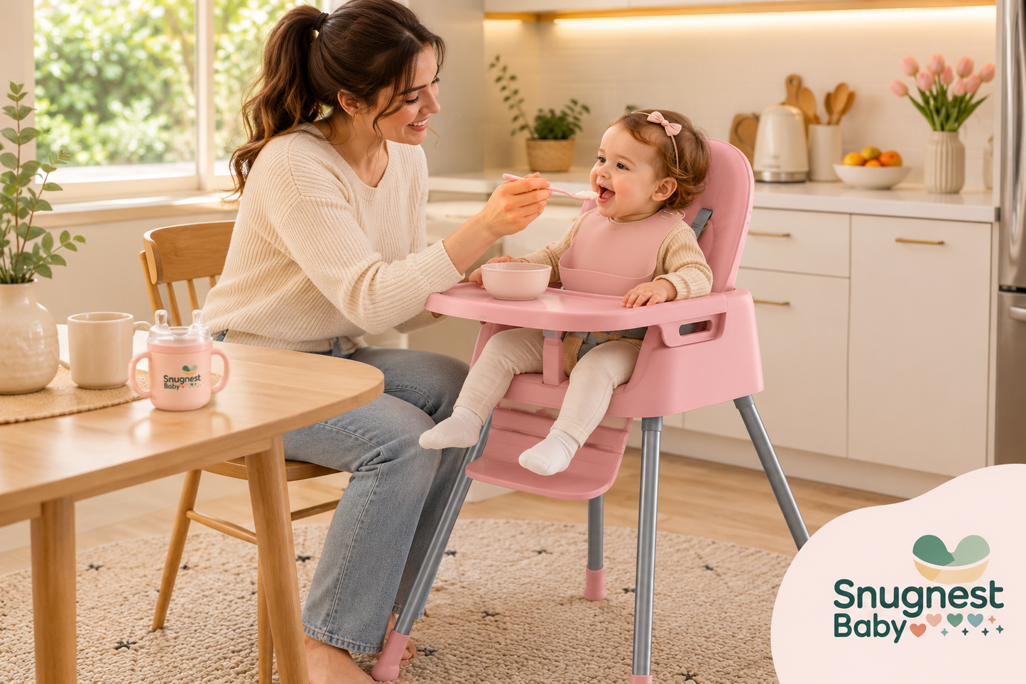 Convertible Baby High Chair | Portable Feeding Chair for Growing Little Ones