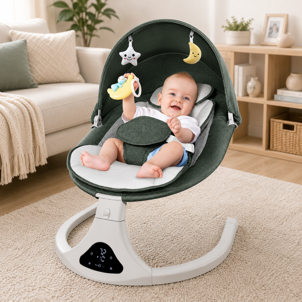 Electric Baby Swing | Portable Soothing Swing with Remote Control
