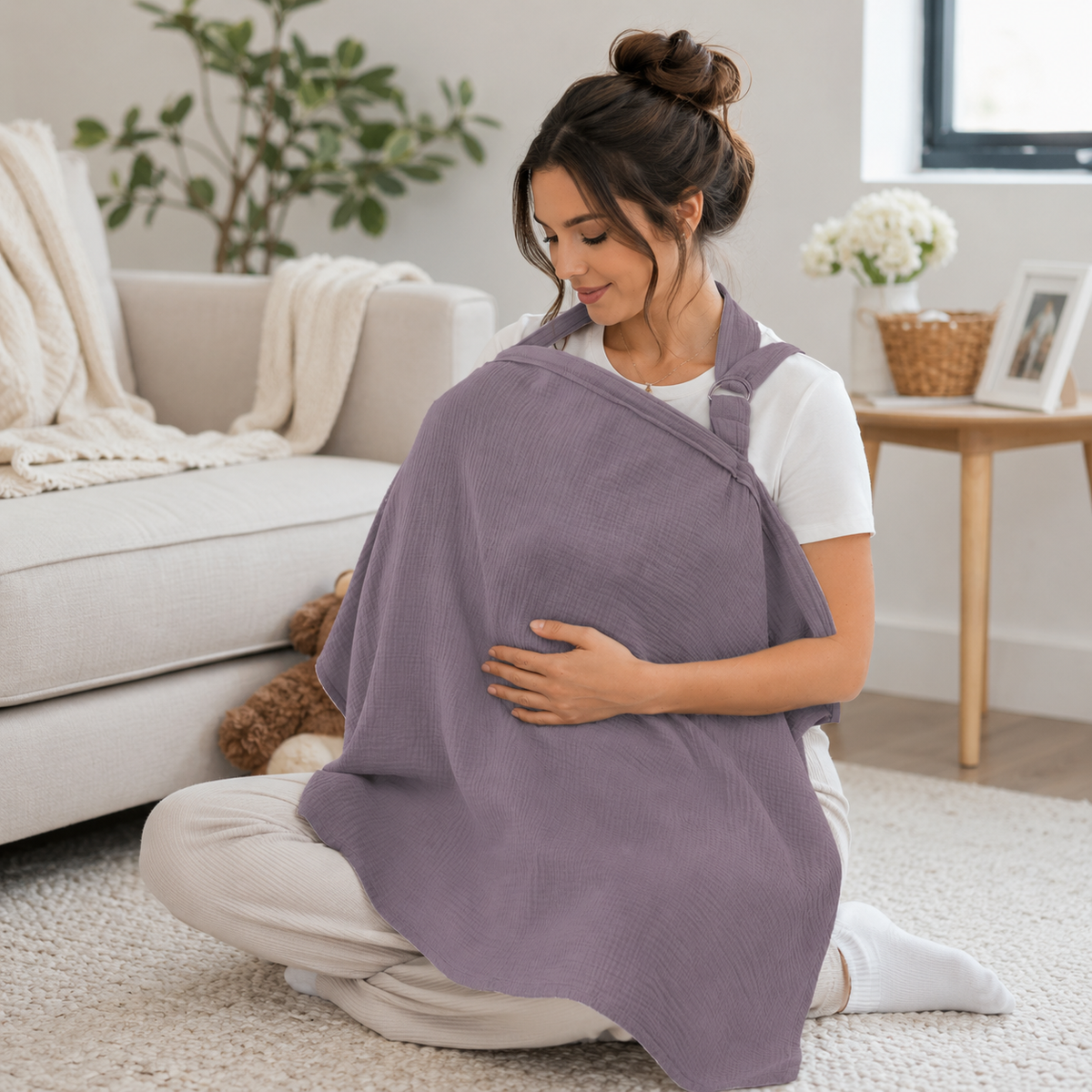 Muslin Nursing Cover | Breathable Cotton Privacy Cover for Moms