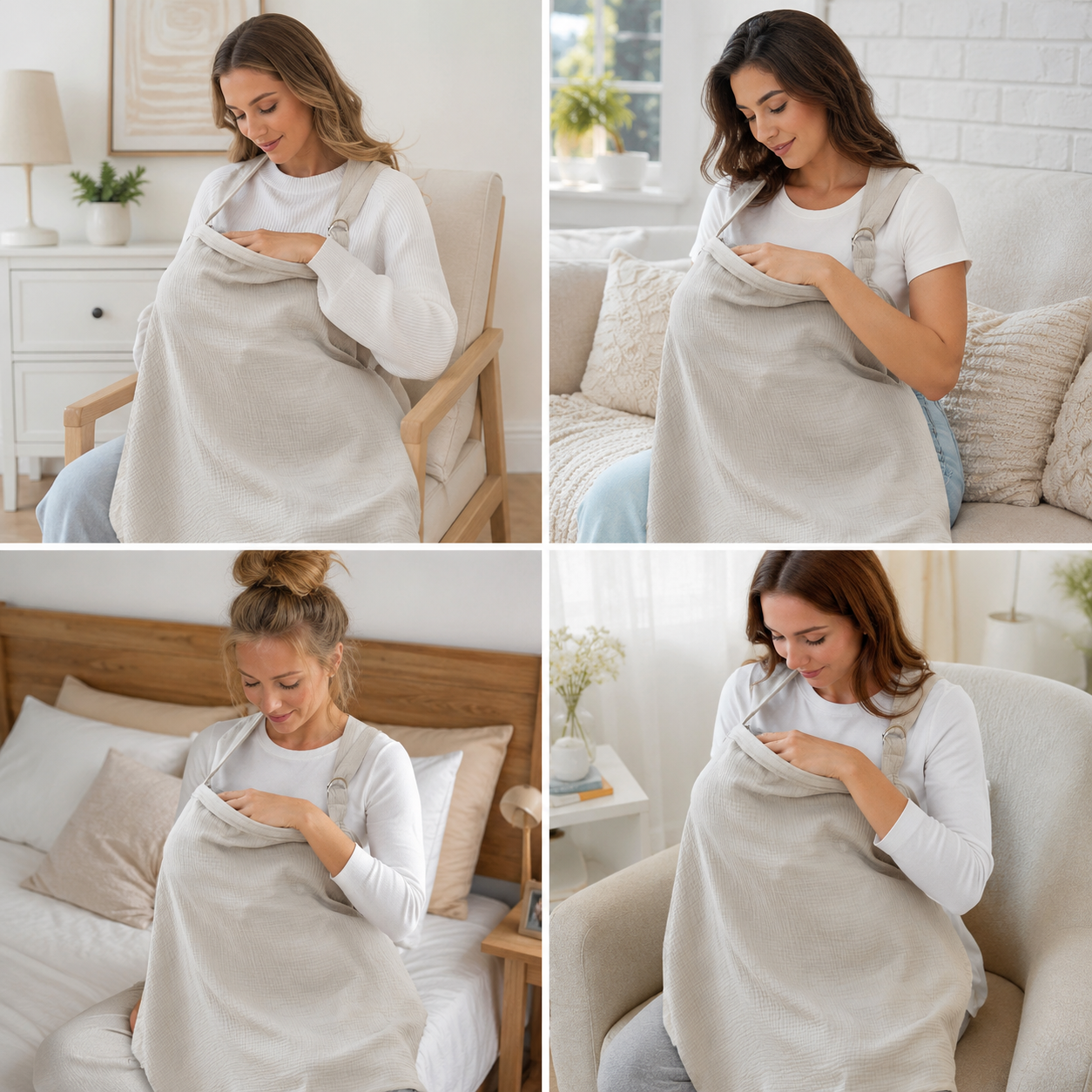 Muslin Nursing Cover | Breathable Cotton Privacy Cover for Moms