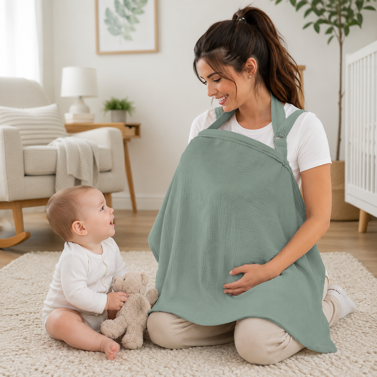 Muslin Nursing Cover | Breathable Cotton Privacy Cover for Moms