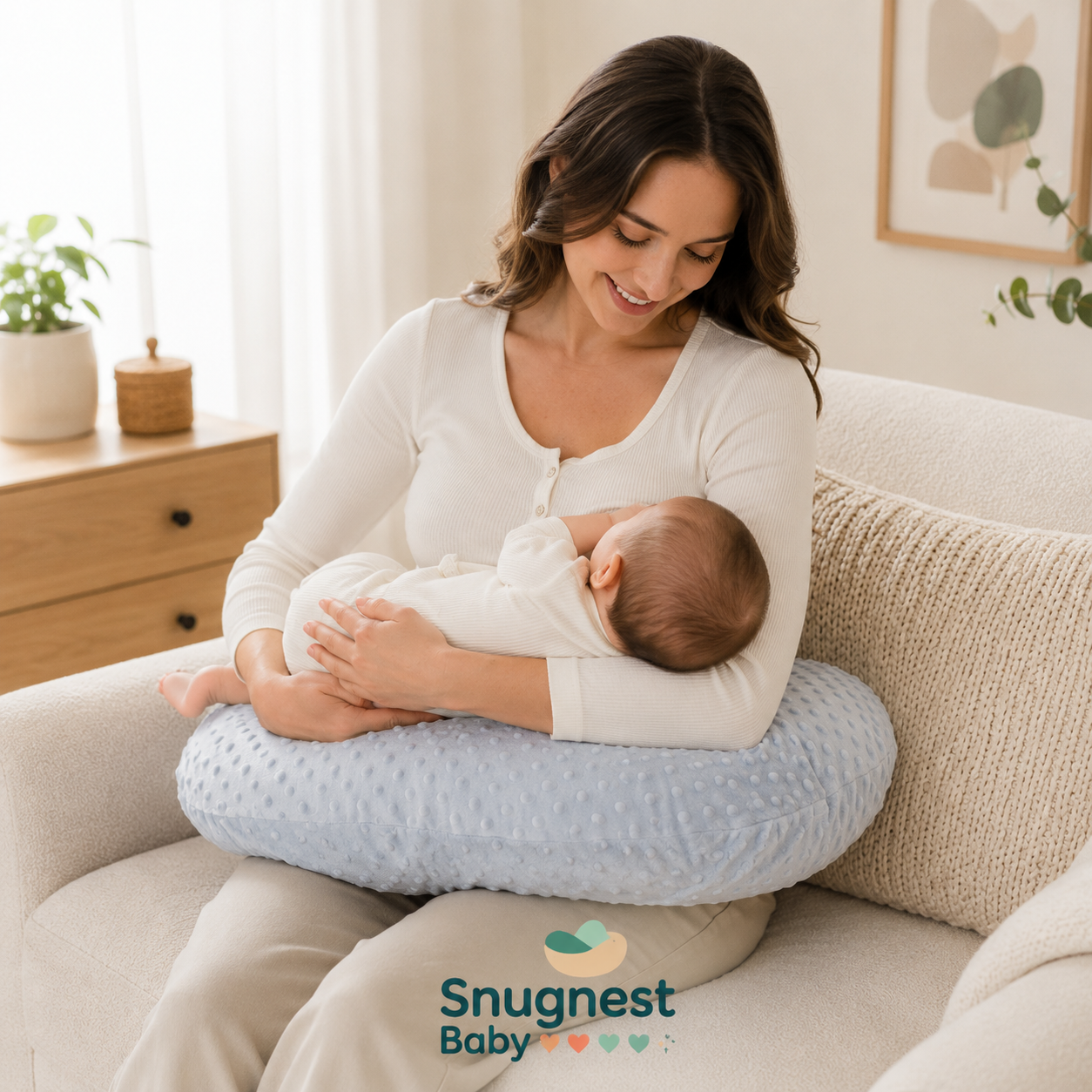 Nursing Pillow for Mom & Baby | Soft Multi-Use Feeding Support Cushion