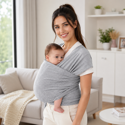Baby Wrap Carrier – Soft, Breathable & Adjustable (7–35 lbs)