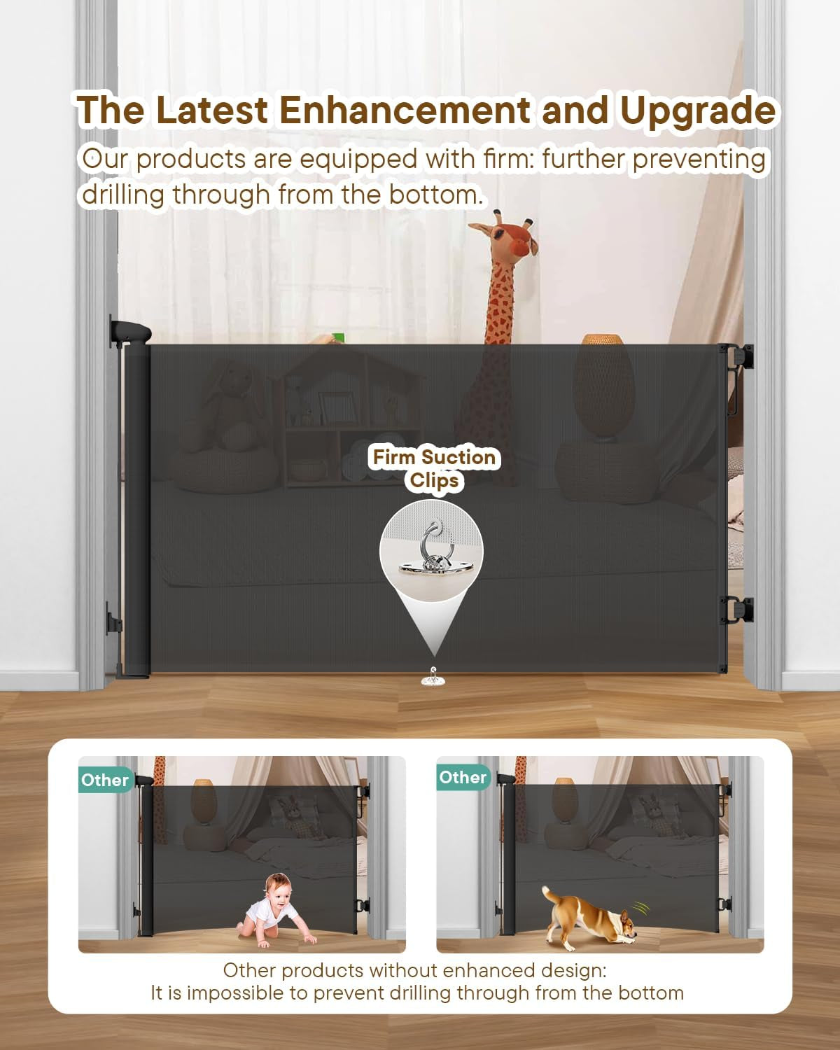 Retractable Baby Safety Gate | Extra Wide Mesh Barrier for Home & Stairs