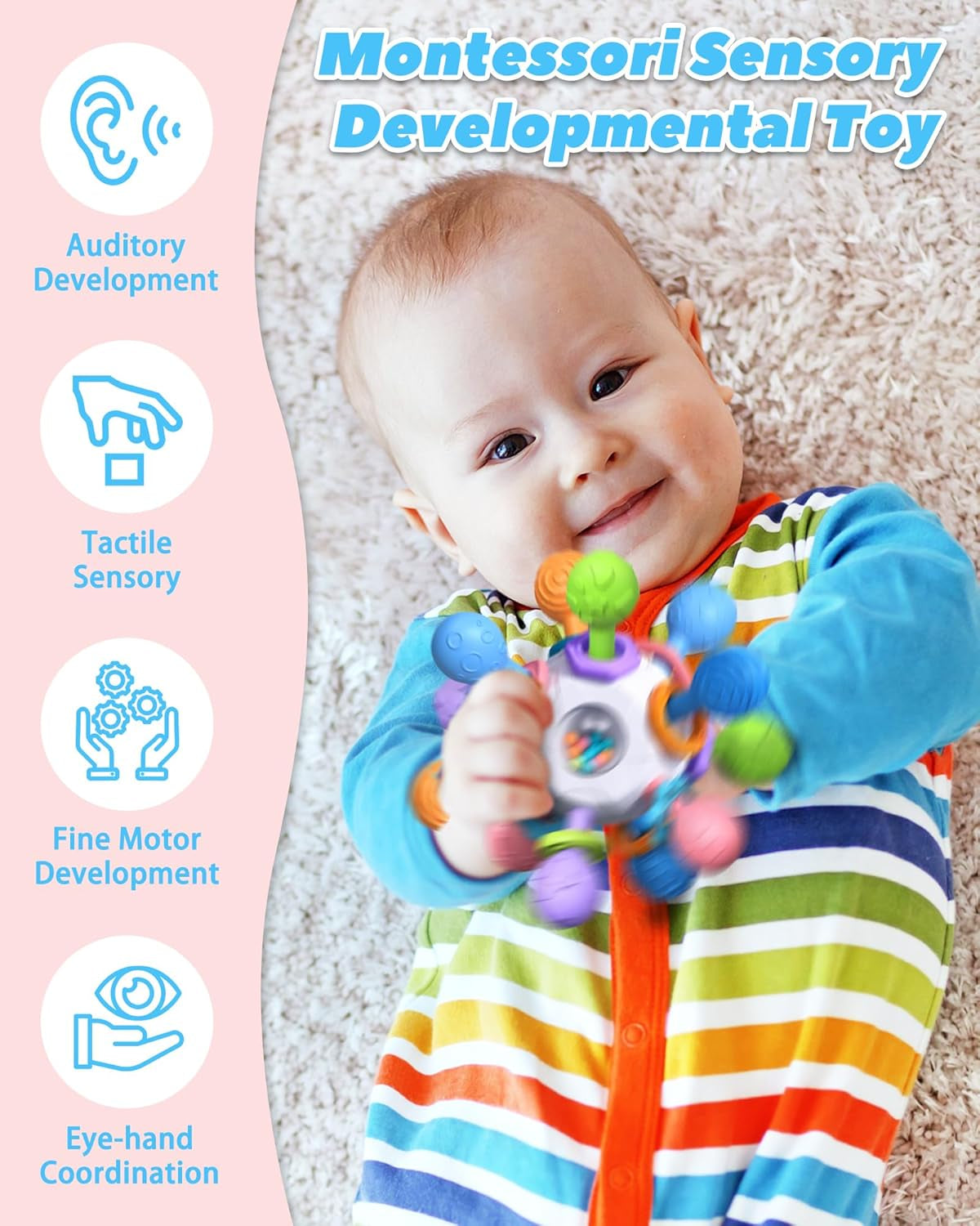 Baby Teething & Sensory Toy | Soft Silicone Developmental Toy