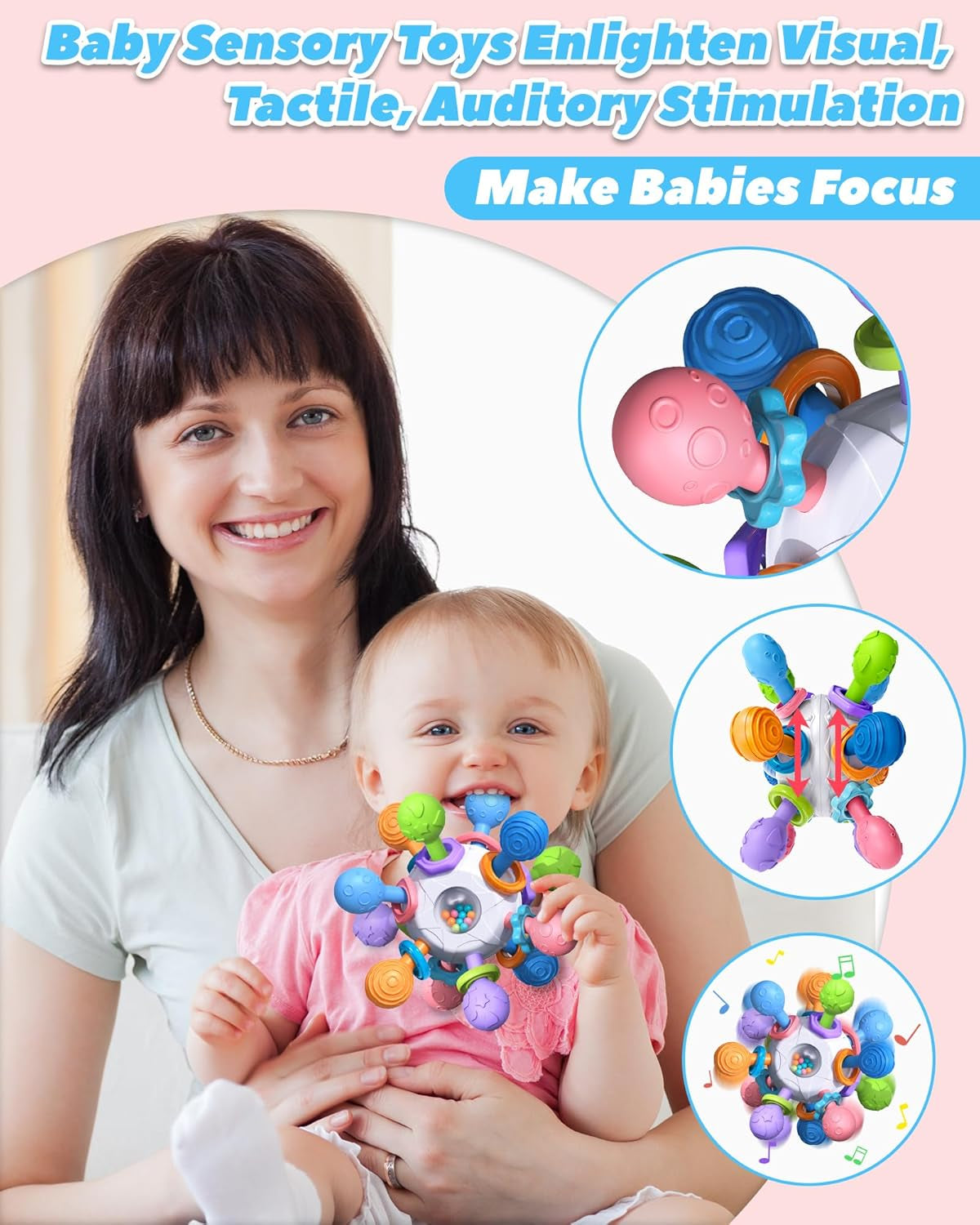 Baby Teething & Sensory Toy | Soft Silicone Developmental Toy