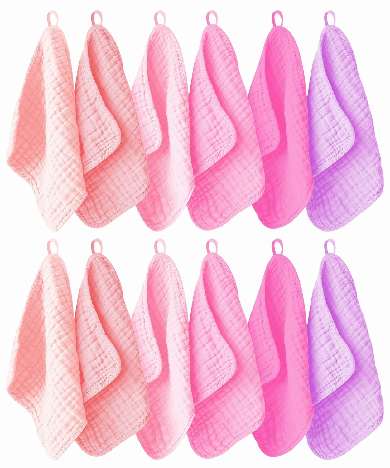 Muslin Baby Washcloths 12-Pack | Ultra-Soft Cotton Cloths for Everyday Care