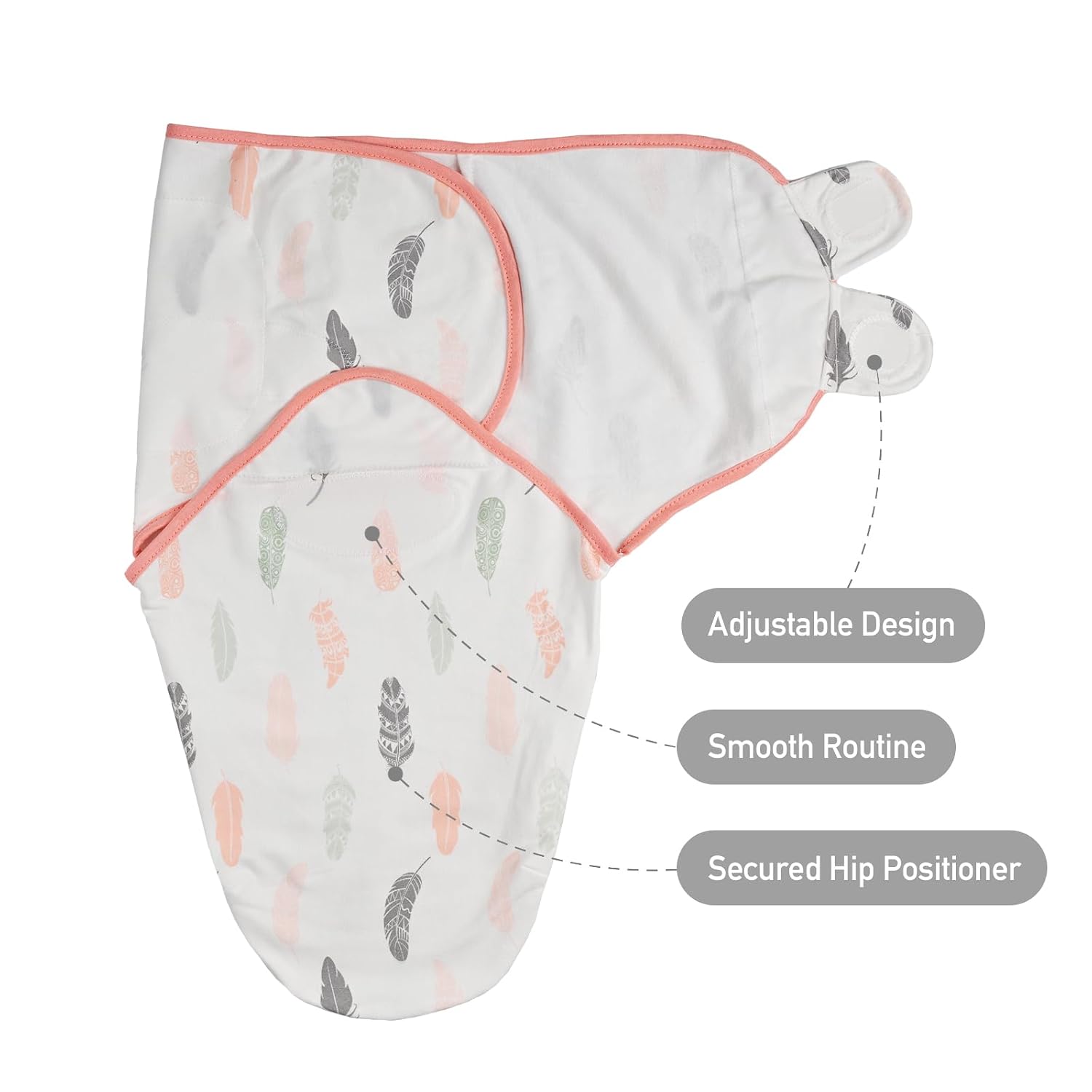 Organic Cotton Baby Swaddle Set (3-Pack) | Soft & Adjustable Newborn Wraps 0–3 Months