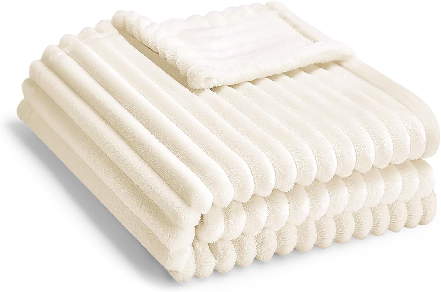 Soft Baby Fleece Blanket – Warm Lightweight Reversible Striped Blanket 30x40