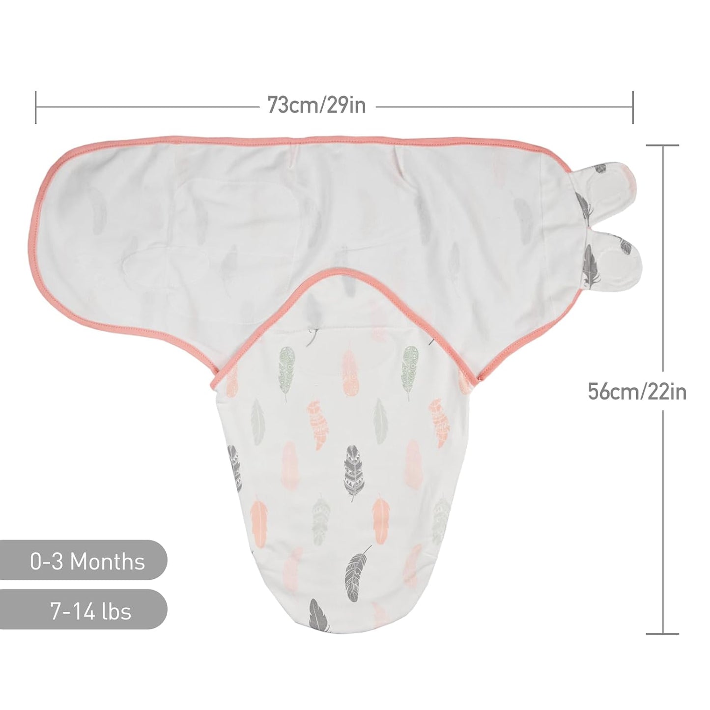 Organic Cotton Baby Swaddle Set (3-Pack) | Soft & Adjustable Newborn Wraps 0–3 Months