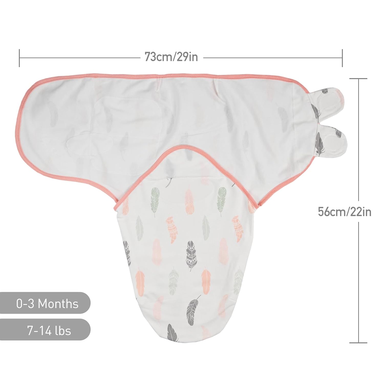Organic Cotton Baby Swaddle Set (3-Pack) | Soft & Adjustable Newborn Wraps 0–3 Months