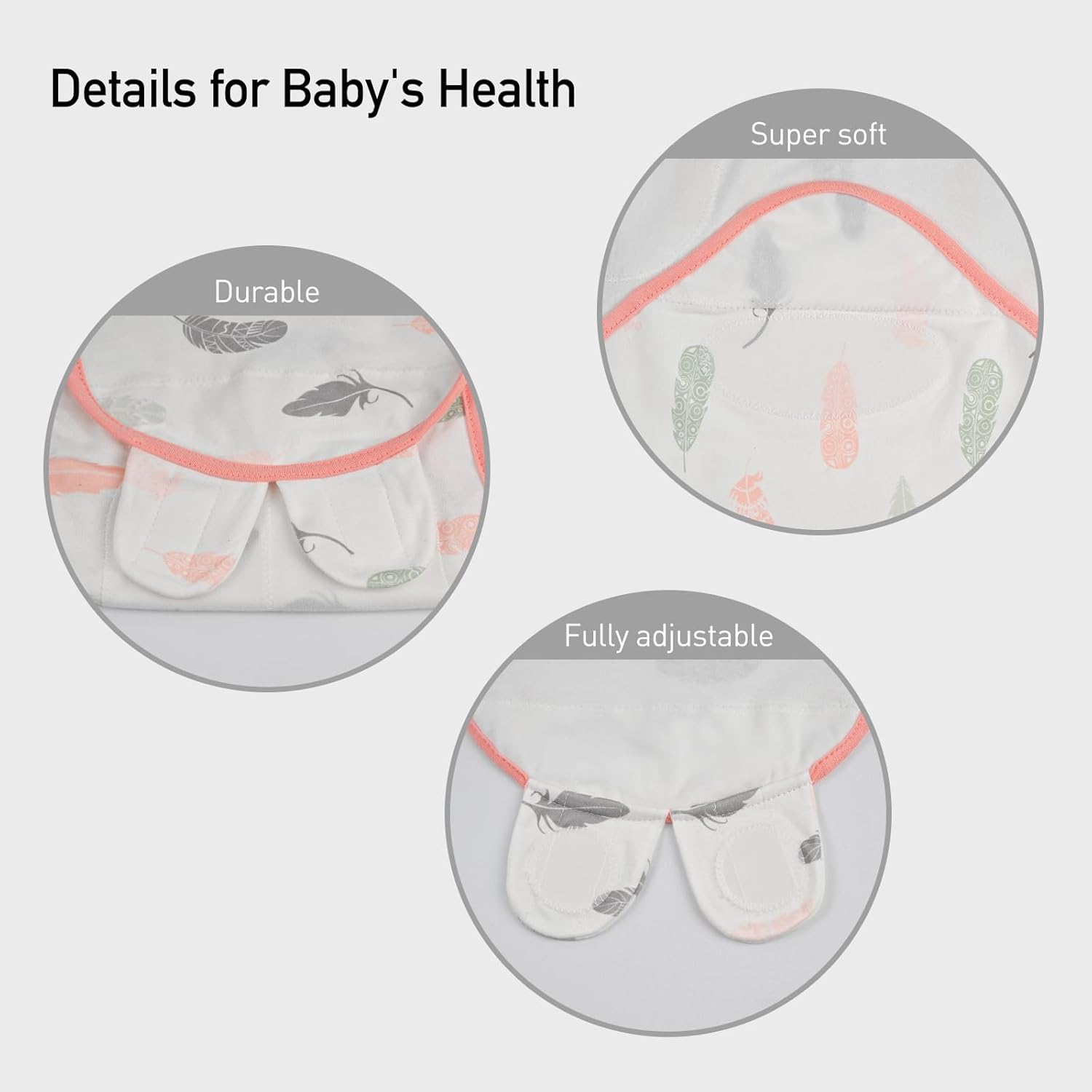 Organic Cotton Baby Swaddle Set (3-Pack) | Soft & Adjustable Newborn Wraps 0–3 Months