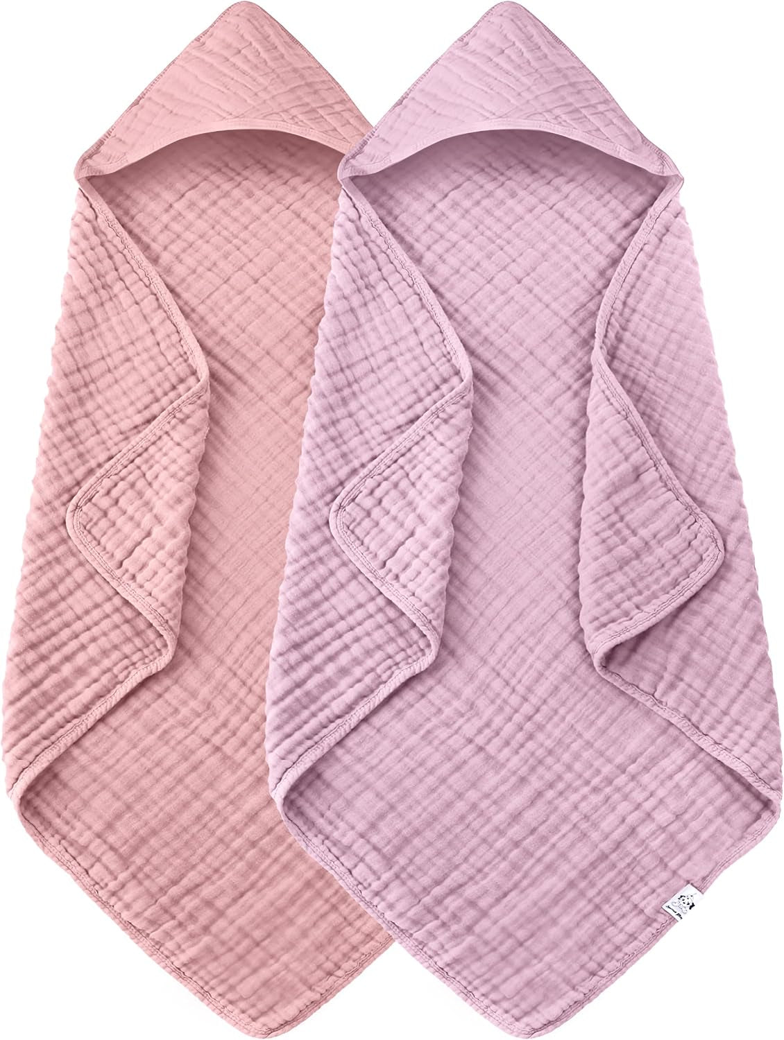 Hooded Baby Towels 2-Pack | Soft Muslin Cotton Bath Towels