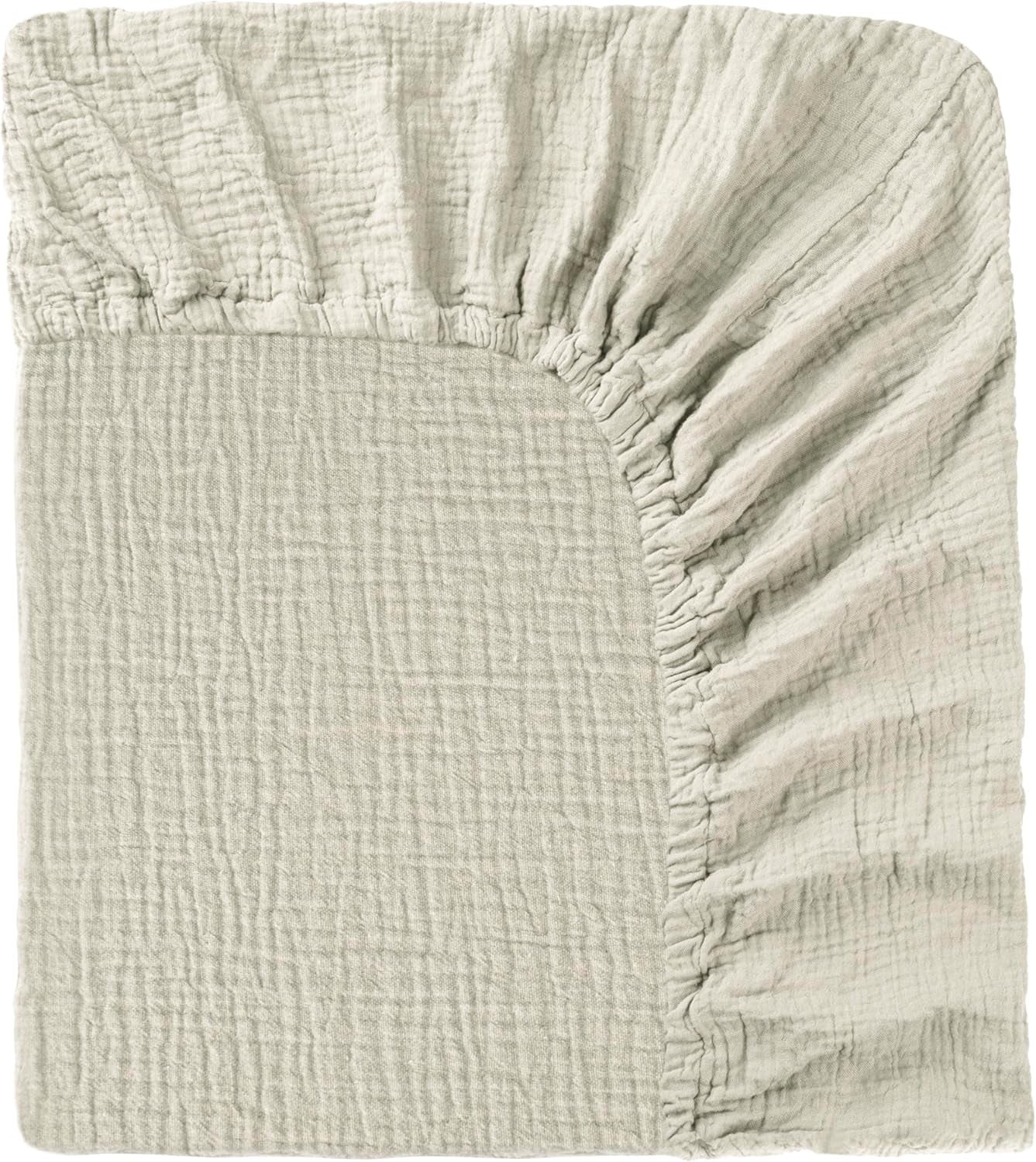 Soft Muslin Crib Sheet – 100% Cotton Breathable Baby Fitted Sheet with 360° Snug Fit (28" x 52") 