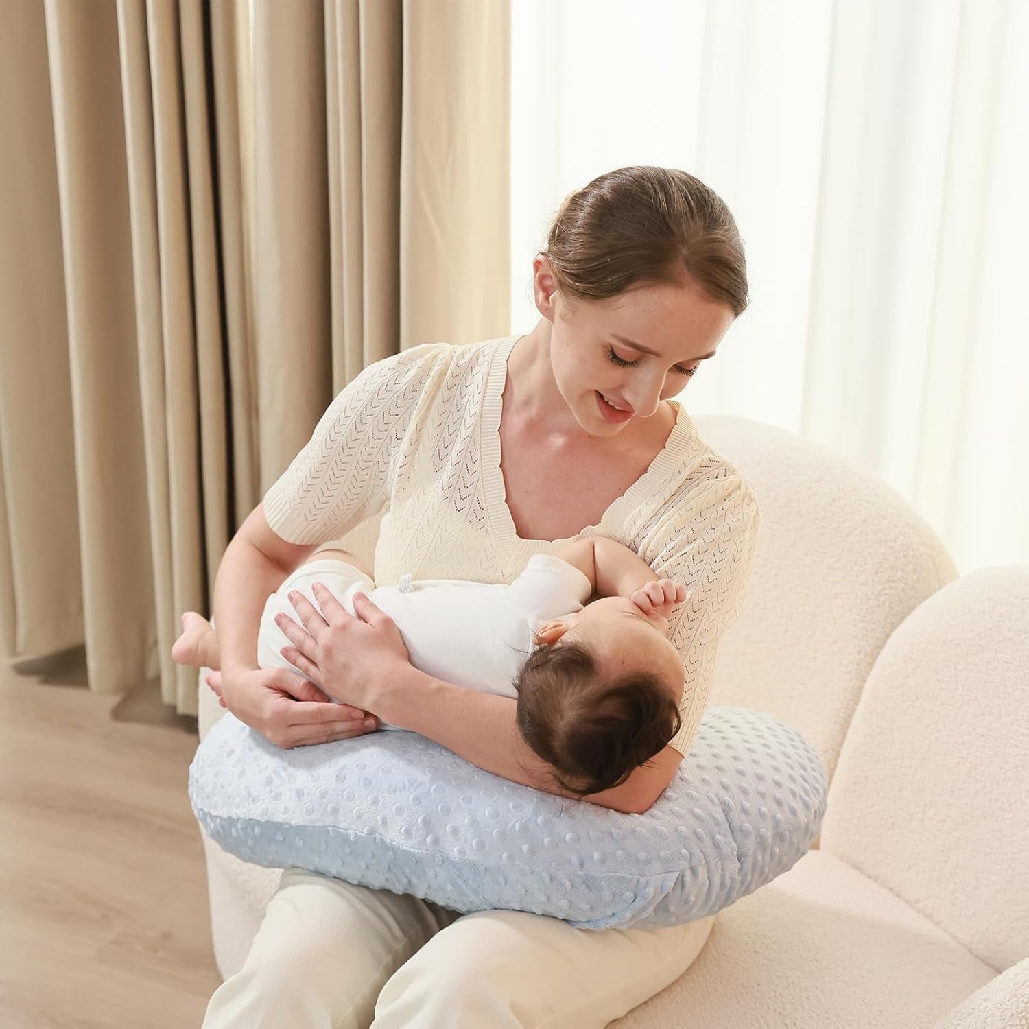 Nursing Pillow for Mom & Baby | Soft Multi-Use Feeding Support Cushion