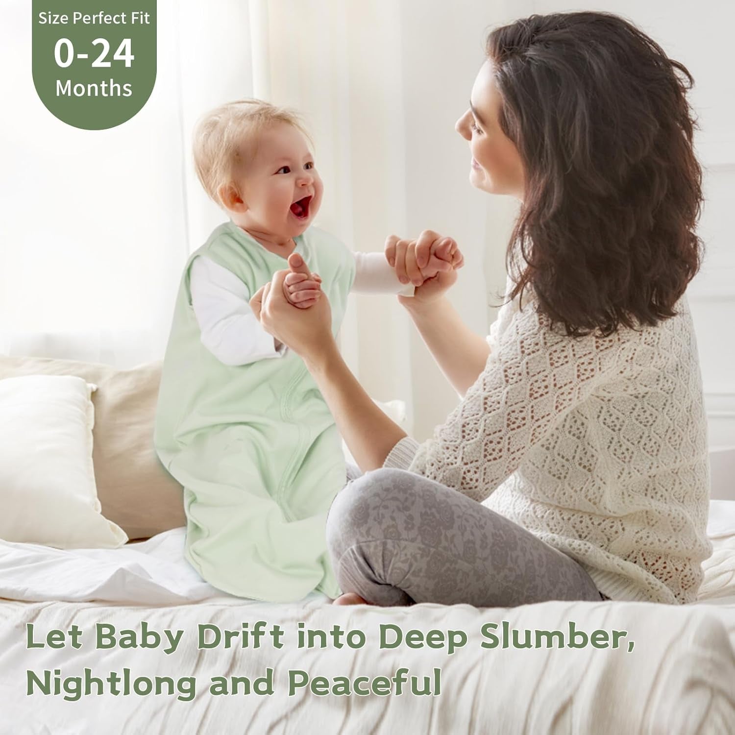 Baby Sleep Sack 0–6 Months (3-Pack) – 100% Cotton Lightweight Wearable Blanket with 2-Way Zipper